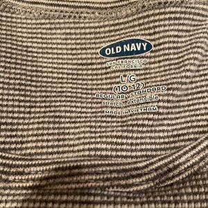Grey/white striped tank top Old Navy! (Size 10-12)